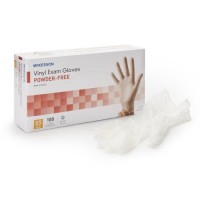 Exam Glove McKesson X-Small NonSterile Vinyl Standard Cuff Length Smooth Clear Not Chemo Approved